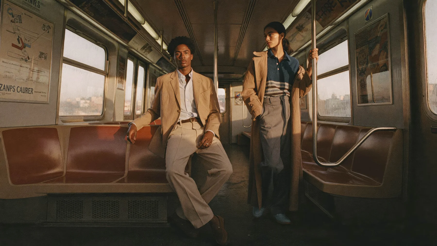 Tailoring campaign inside a subway car