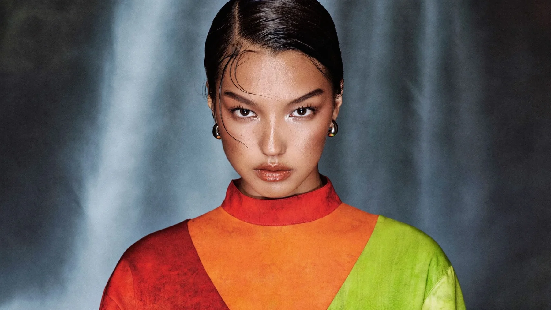Colorful high fashion beauty portrait
